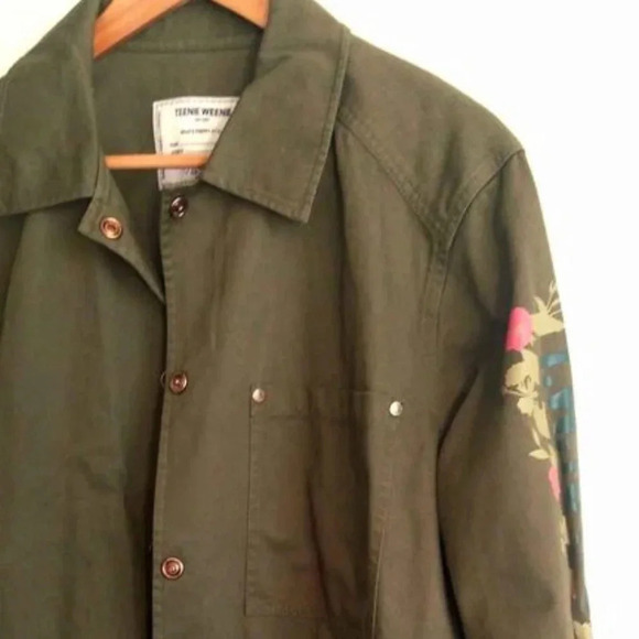 Teenie Weenie Kate Oversized cotton shirt with  floral details - Picture 3 of 10